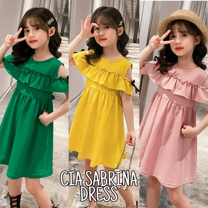 ^NM ^ - Váy Cia SABRINA / Quần Áo Hàng Ngày Cho Trẻ Em / Thanh Thiếu Niên - Màu Xanh Lá 110
