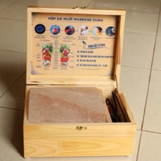 Hộp đèn đá muối (đá cong, đá hồng) masage chân