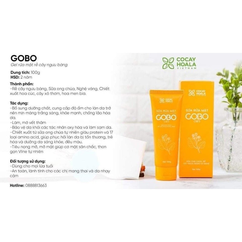 sữa rửa mặt rễ cây ngưu bàng GOBO Cỏ cây hoa lá | BigBuy360 - bigbuy360.vn