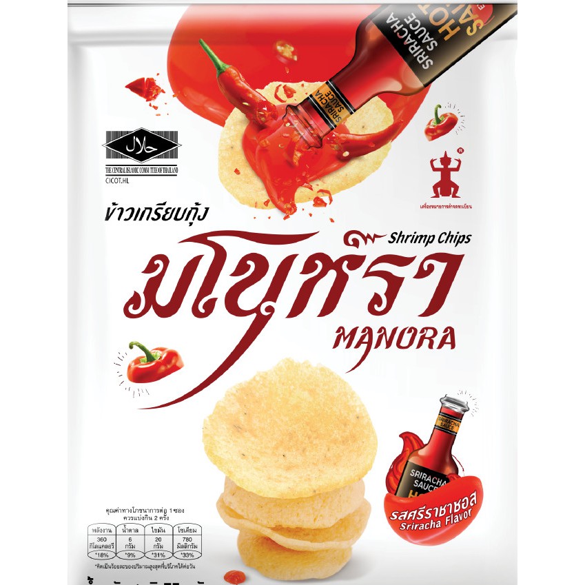 [MANORA] Snack Tôm Cua Lon Thái Lan Ăn Vặt Siêu Thơm Ngon Dinh Dưỡng 90G 100G Đủ 4 Vị (Cay Truyền Thống)