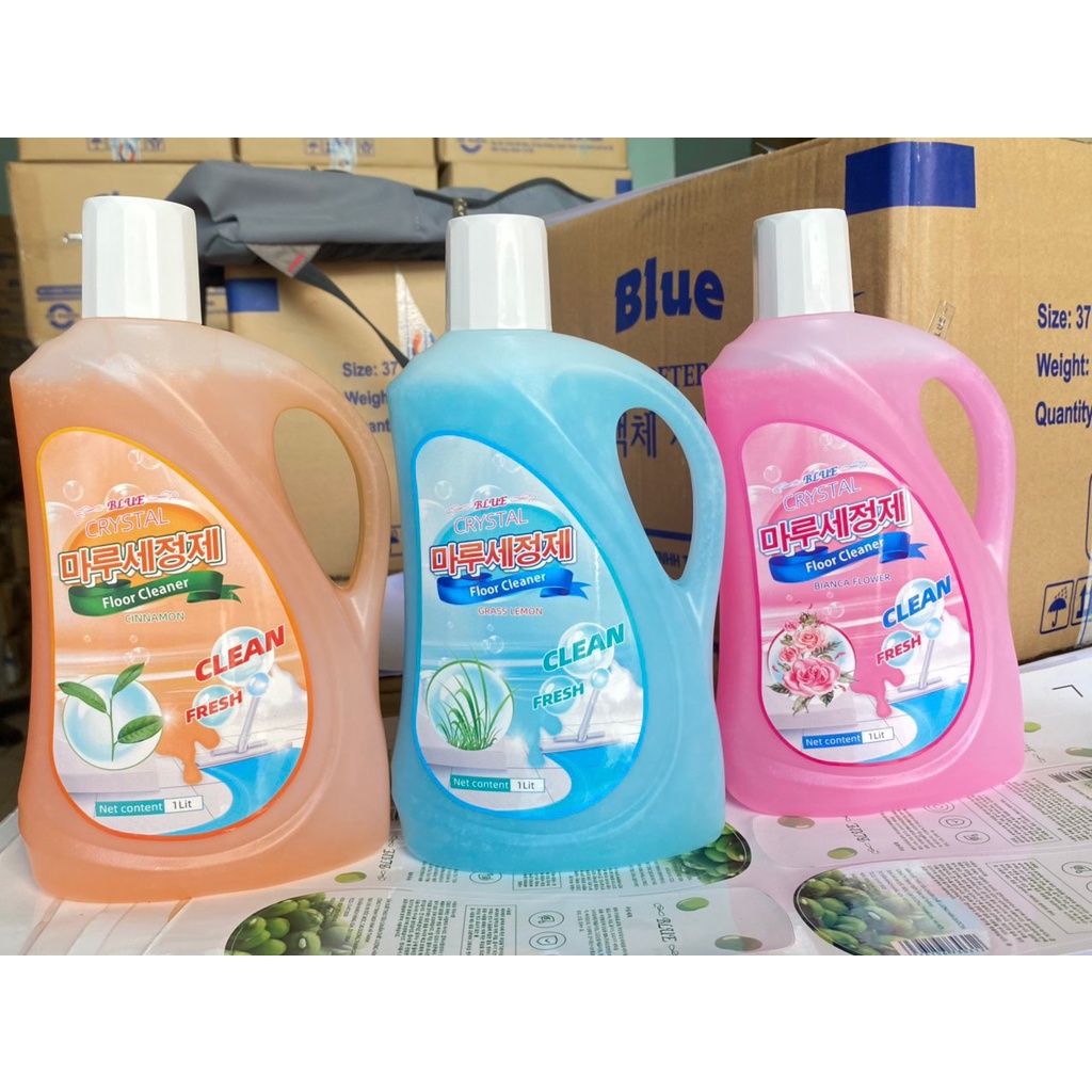 Nước Lau sàn Blue 1 lít sạch khuẩn diệt mùi ẩm mốc