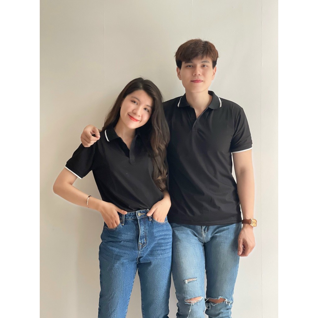 Áo thun nam polo tay ngắn có cổ phối kiểu đơn giản chất cotton đẹp co giãn cao cấp AHFASHION | BigBuy360 - bigbuy360.vn