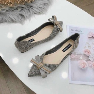 Giày bệt DẠ MŨI NHỌN 2 màu