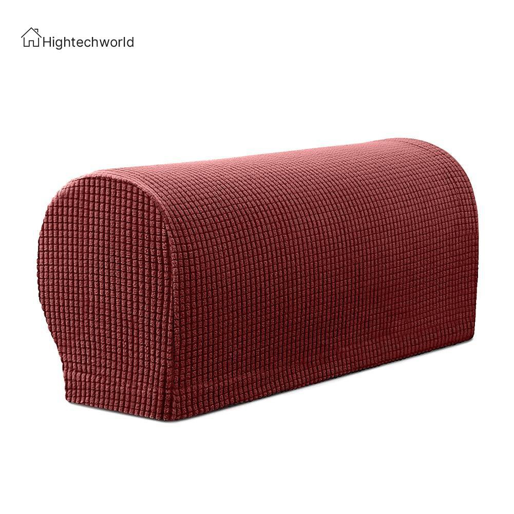 Hightechworld Pure Stretchy Knitted Sofa Armrest Covers Furniture Armchairs Protector Cap