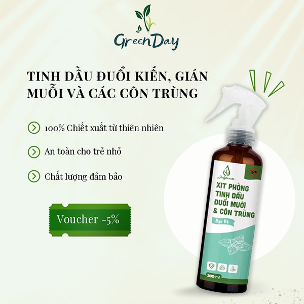 Tinh Dầu Đuổi Muỗi, Kiến, Gián, Các Loại Côn Trùng - Hương Bạc Hà