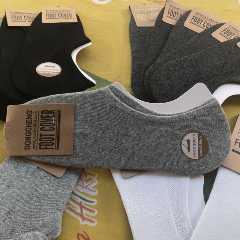 Combo 5 đôi tất / vớ hài lười cho nam và nữ thun 100% cotton mỏng có silicon chống trượt sau gót (loại 1)