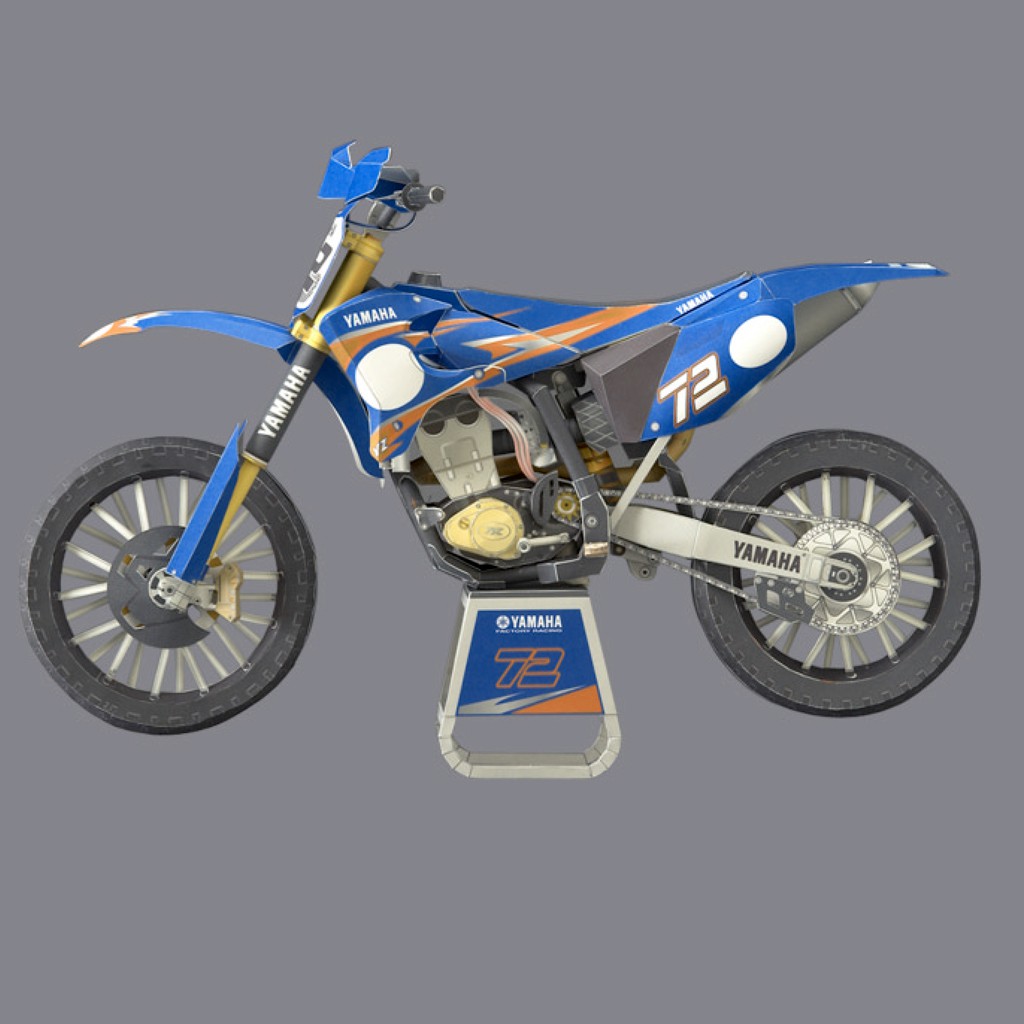 Mô hình giấy xe máy địa hình Yamaha YZ450FM