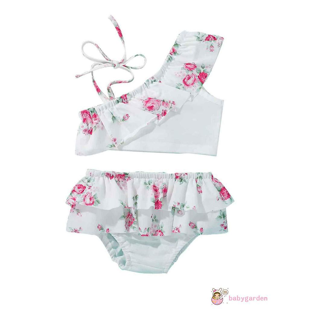 Bộ Đồ Bơi Hai Mảnh Với Họa Tiết Da Báo / Hoa Dành Cho Bé Gái Từ 1-6 Tuổi