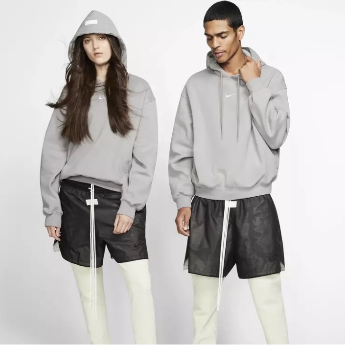 Hàng Có Sẵn Áo Hoodie Nỉ Chui Đầu Thiết Kế Hai Lớp In Chữ FOG Co-Branded