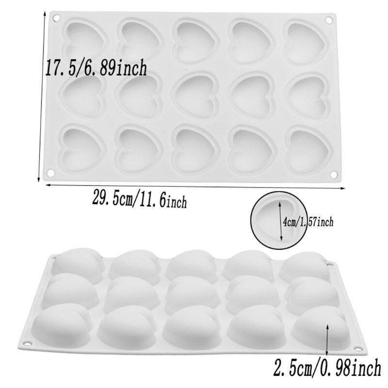 Khuôn Silicon Làm Bánh Kẹo Socola Hình Trái Tim Giáng Sinh Dễ Thương