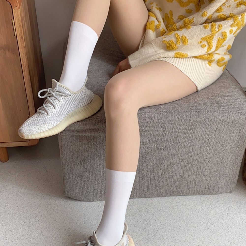 PRESTON Quần tất dài đến đầu gối màu trơn phong cách Hàn Quốc cá tính đường phố cá tính nhiều màu sắc cho nữ