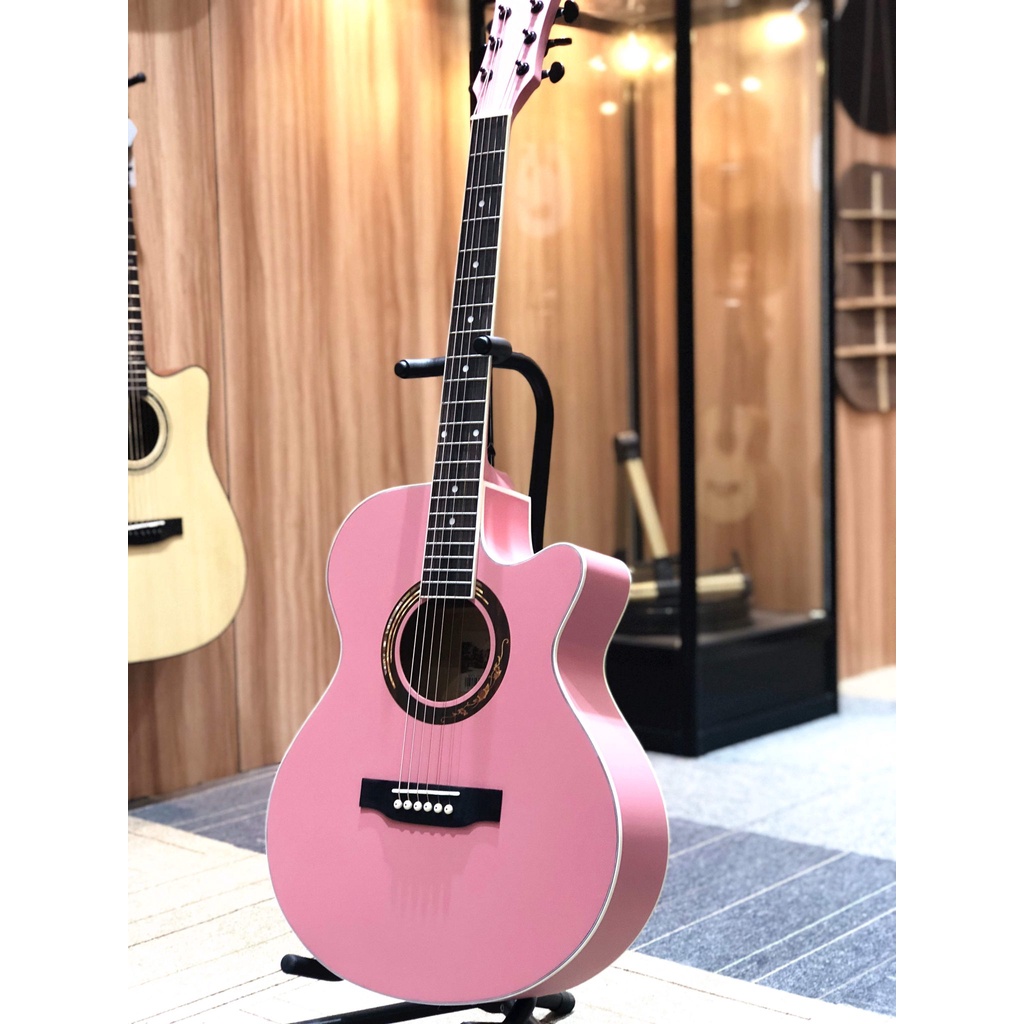 ĐÀN CATE GUITAR ACOUSTIC QM-602 HỒNG PHẤN – SIÊU ĐẸP + TIẾNG HAY – DÀNH CHO BẠN GÁI + THÍCH ĐÀN TỐT NỮ TÍNH TẦM 2TR