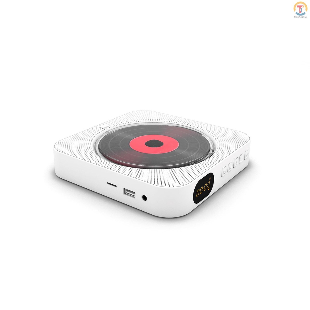 Máy phát nhạc đĩa CD KC-909 tích hợp loa âm thanh nổi 2 giắc cắm tai nghe 3.5mm + đèn LED + điều khiển từ xa FM/thẻ TF