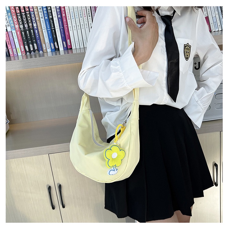 Túi Đeo JASMIN NOIR Chéo Bằng Nylon Thiết Kế Đơn Giản Thời Trang Cho Nữ