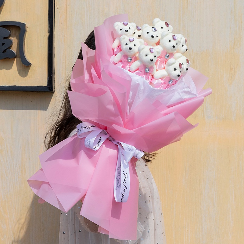 Móc Khóa Hình Gấu Teddy Mini 11cm Dễ Thương