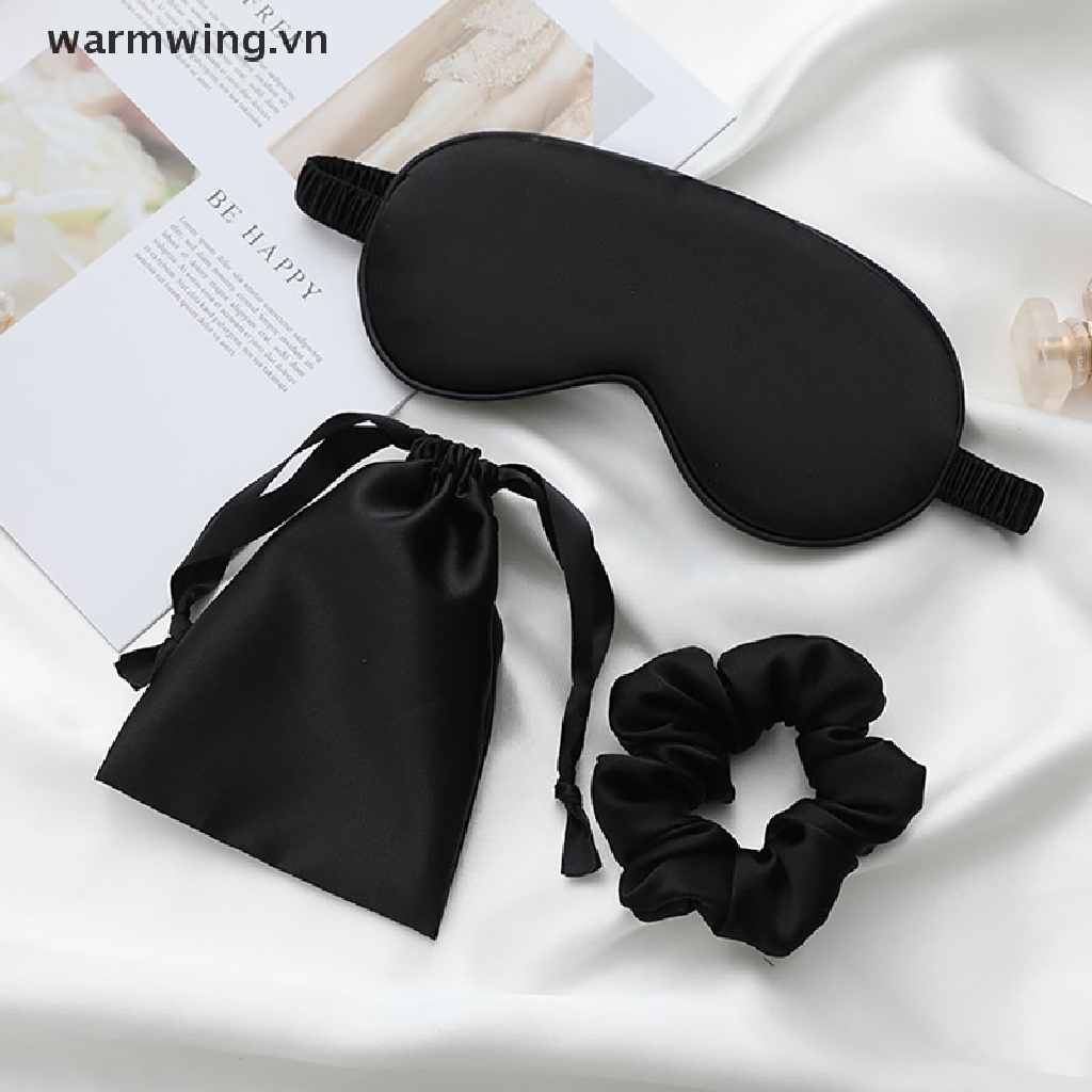 Mặt Nạ Che Mắt Ngủ Bằng Lụa Giữ Ấm Thư Giãn