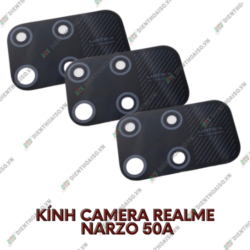 Mặt kính camera realme narzo 50a có sẵn keo dán