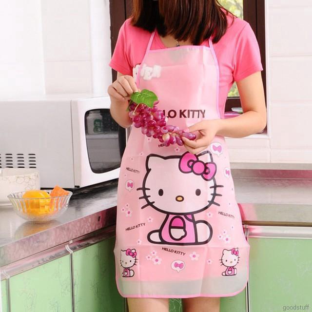 Tạp dề họa tiết mèo Hello Kitty đáng yêu 70cm * 50CM