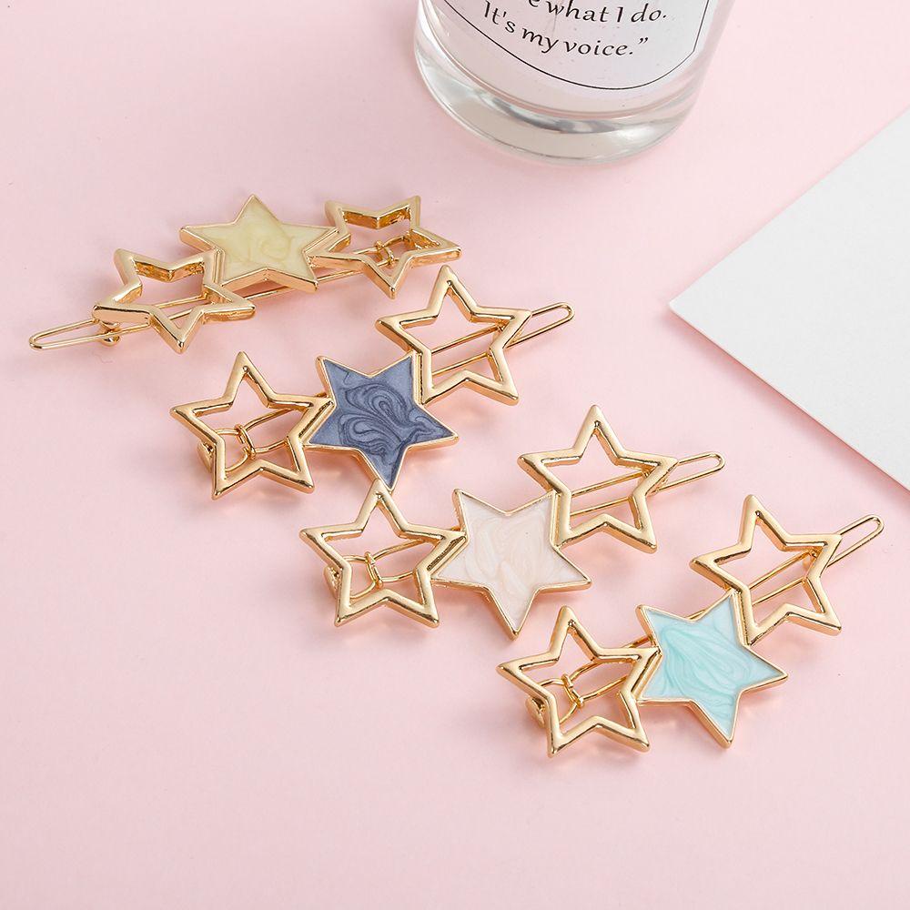 ME Kẹp TóC HìNh Ngôi Sao HìNh TròN ThờI Trang Cho Nữ