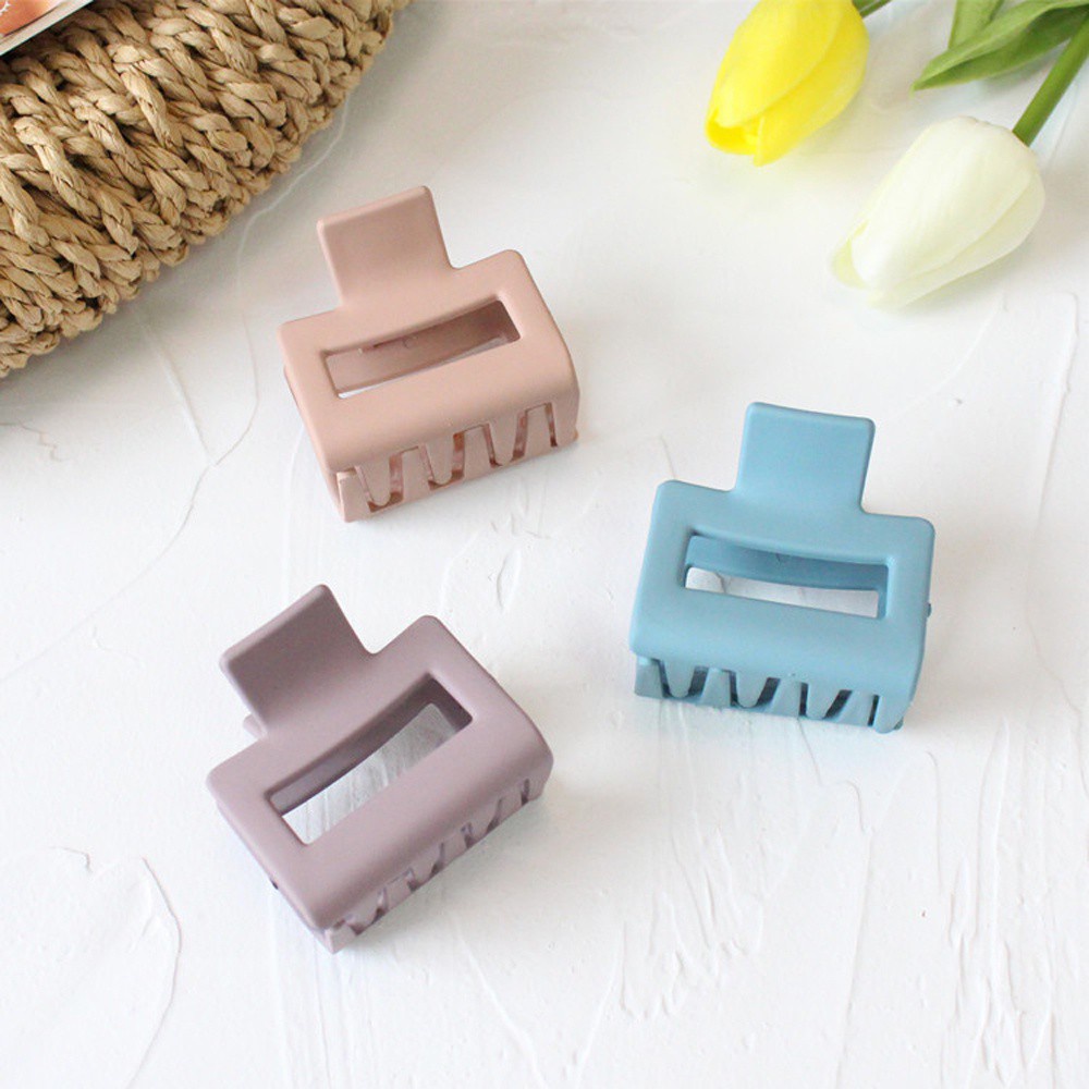 Kẹp Tóc Càng Cua Hình Vuông Nhiều Màu Thời Trang Thanh Lịch Cho Nữ