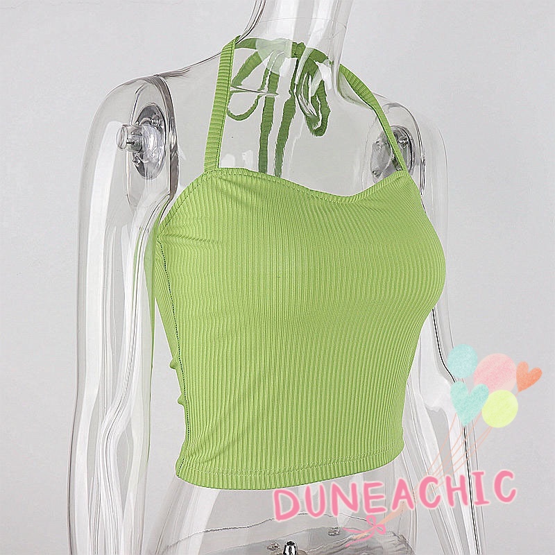 DUNEA Áo Tank Top Hở Lưng Kiểu Dáng Trẻ Trung Quyến Rũ Cho Nữ