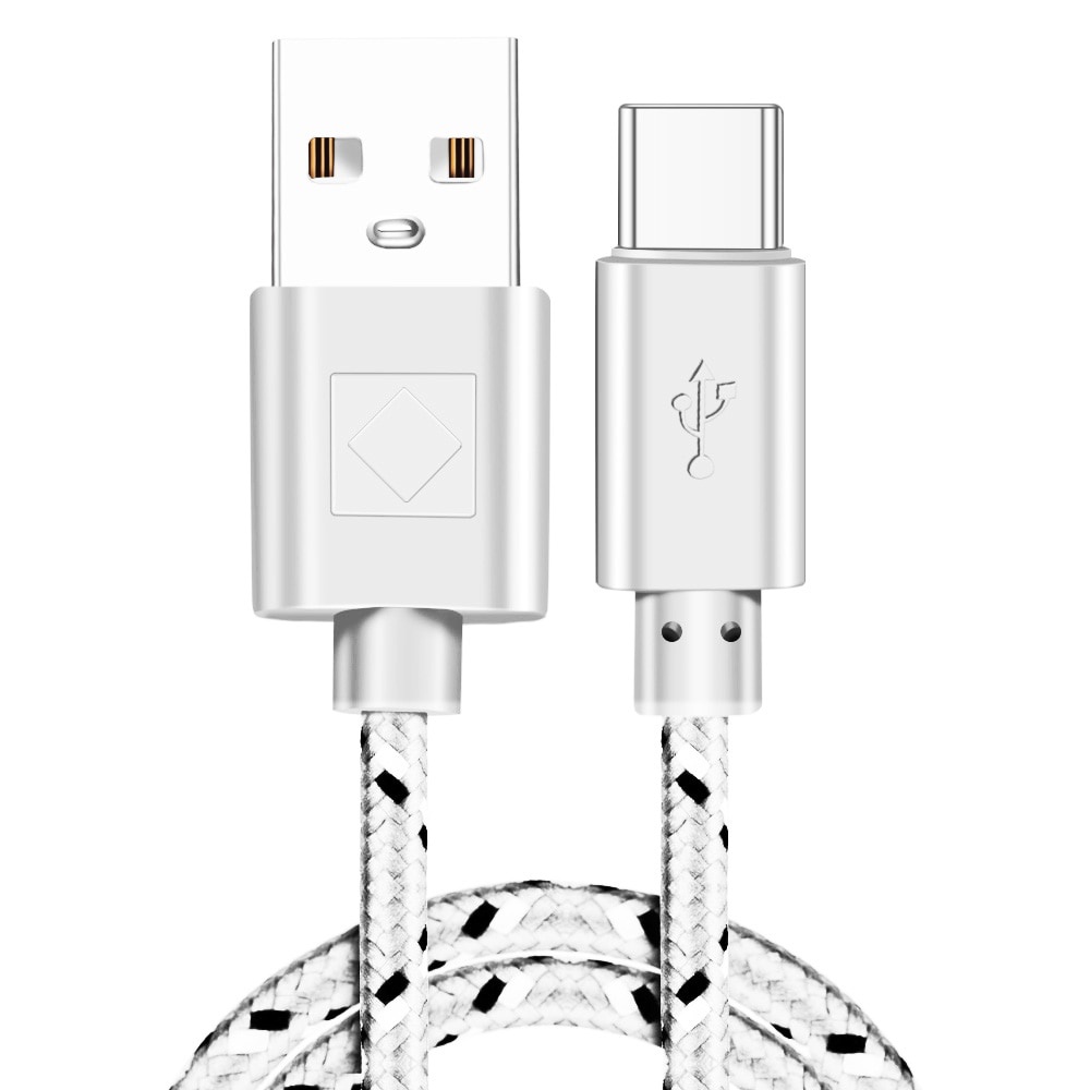 Dây Cáp Sạc Nhanh USB Loại C Bằng Nylon Dành Cho Điện Thoại Di Động Samsung OnePlus Xiaomi Huawei