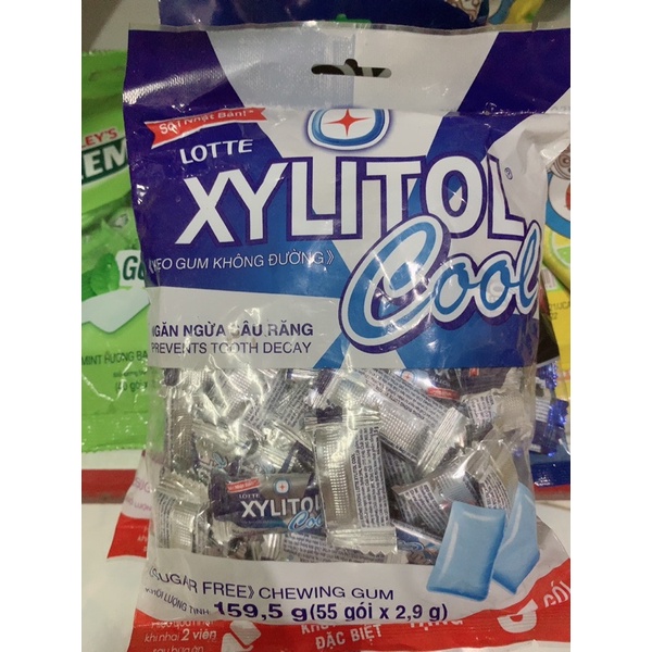 Kẹo Gum không đường Doublemint & Xylitol gói 145g đủ vị