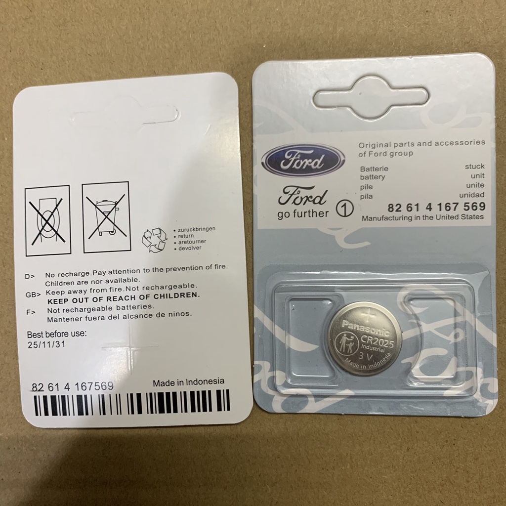 Pin Cúc Áo CR2025, CR2450, CR2032 - Pin Chìa Khóa Xe Ford