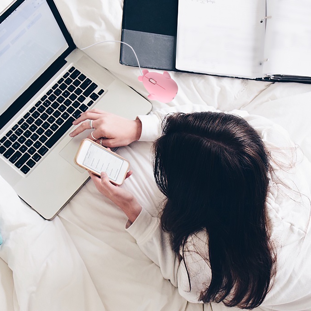 Chuột hoạt hình Cá heo Chuột có dây  Mini /Chuột máy tính hình cá voi mini dễ thương 1200DPI /Chuột hoạt hình Cá heo