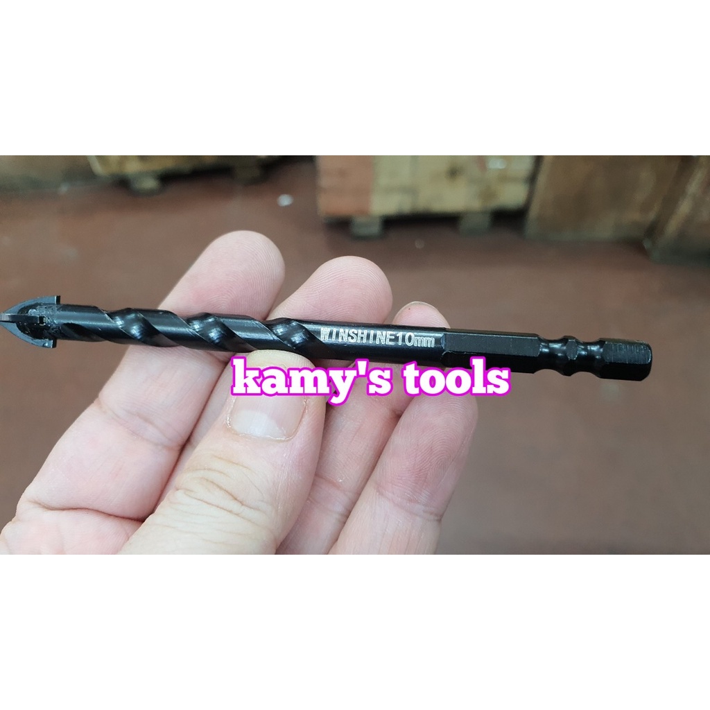 Mũi khoan đa năng (Gạch men, kính, tường, gỗ) đầu 4 cạnh thép cao cấp Winshine (bán lẻ từng cây)