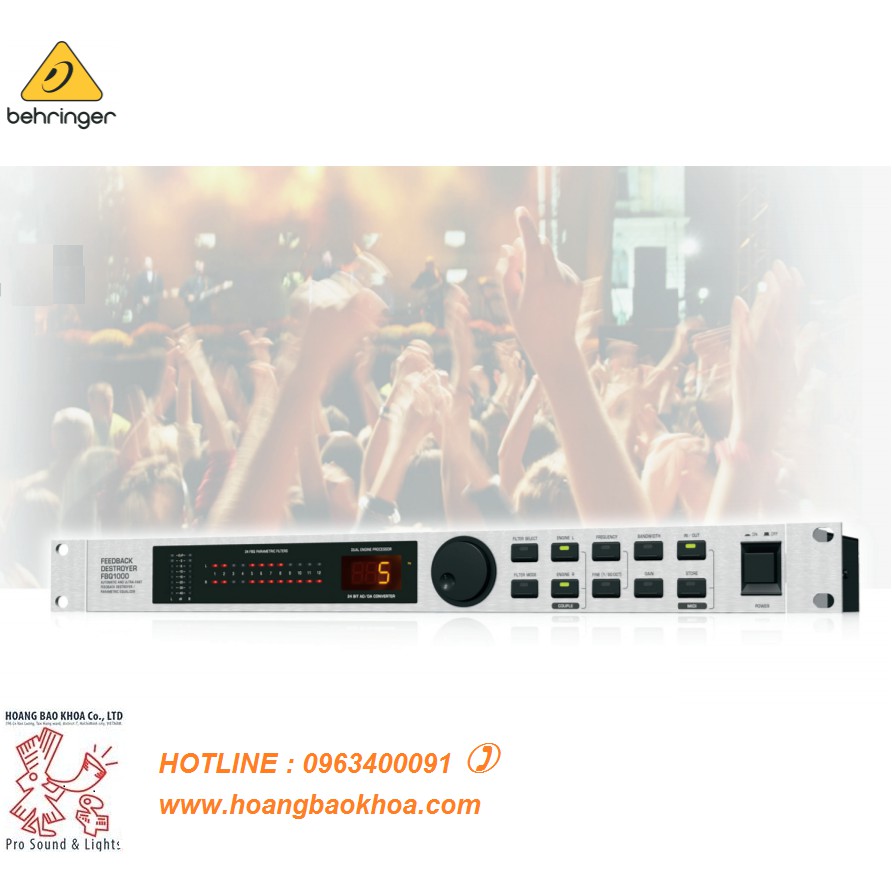Bộ xử lý tín hiệu Feedback Suppressors BEHRINGER - FBQ1000