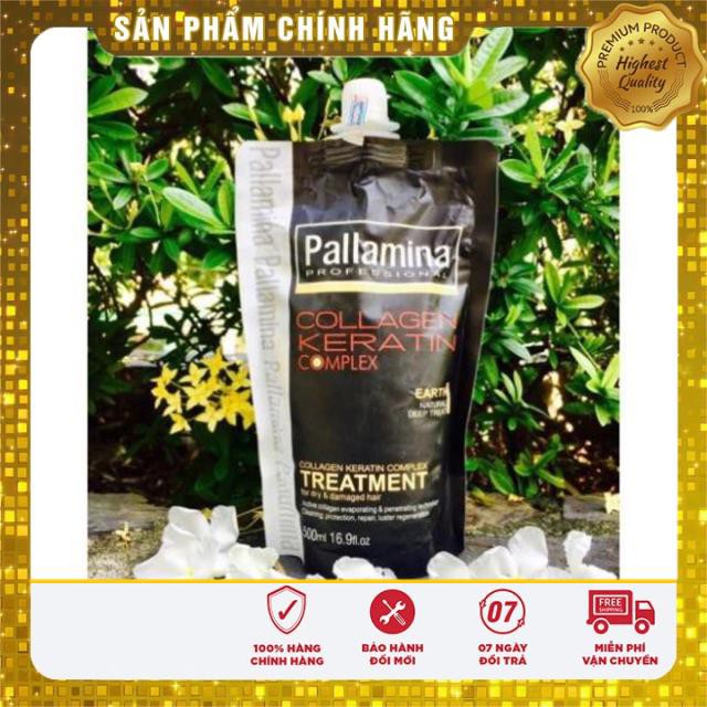 Kem hấp ủ dưỡng tóc collagen hấp phục hồi tóc COLAGEN  PALLAMINA túi 500ml hàng chính hãng