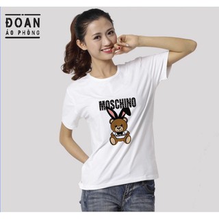 Áo Thun Con Thỏ Phong Cách Hàn Quốc Phối Hình Basic