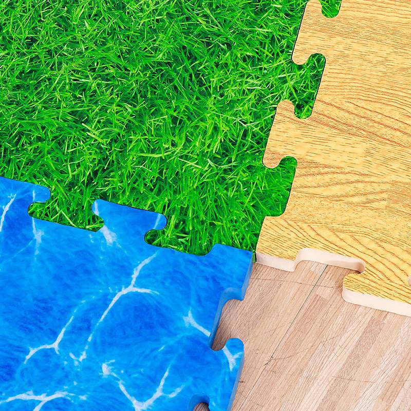Thảm xốp 3d nhập khẩu mầu vân gỗ 1m*1m*2cm,xốp trải sàn khu vui chơi giải trí