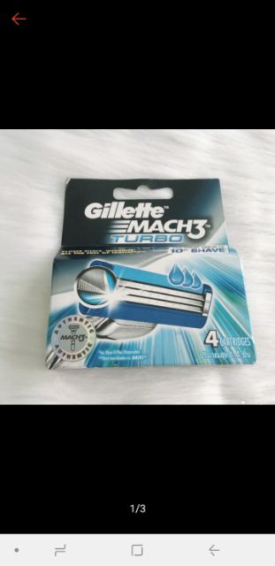 Hộp 4 lưỡi dao cạo râu Gillette Mach3 Turbo