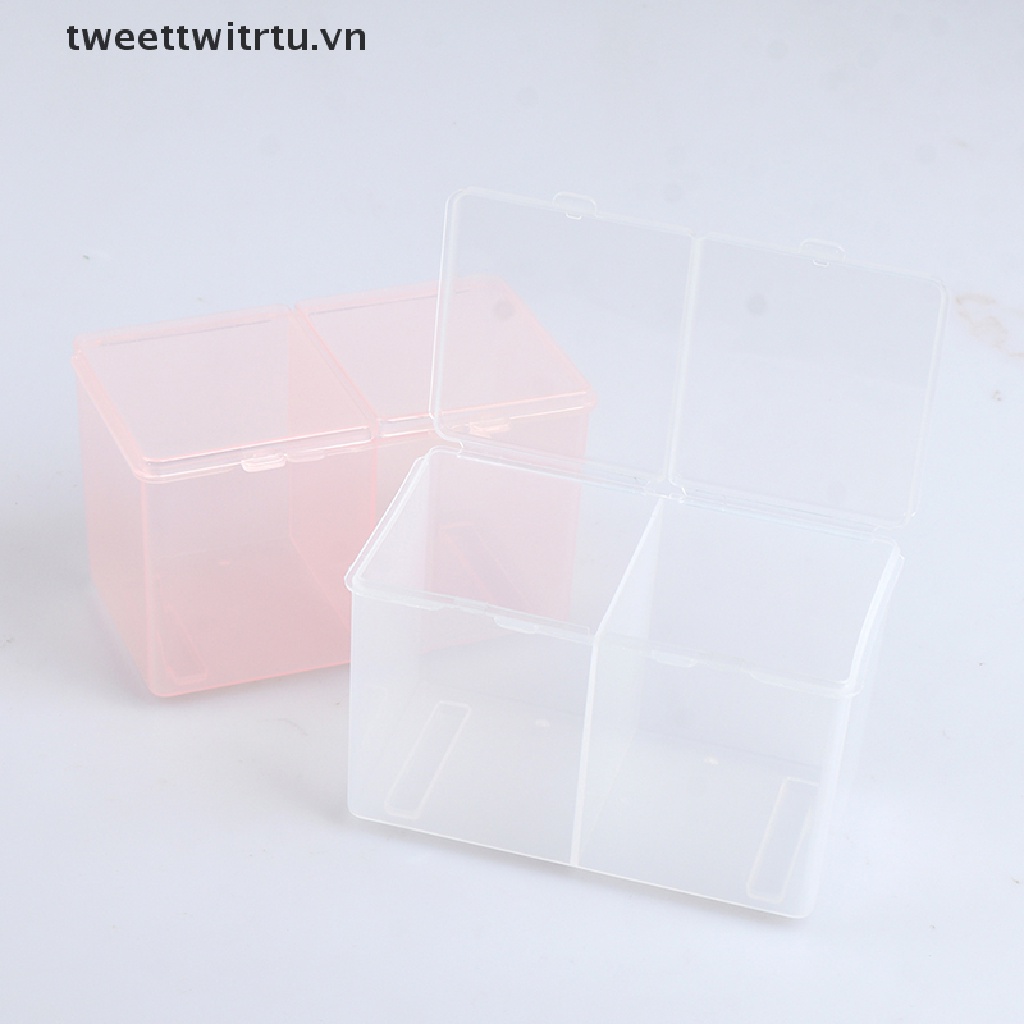 Hộp Đựng Tăm Bông Hai Ngăn Tiện Lợi