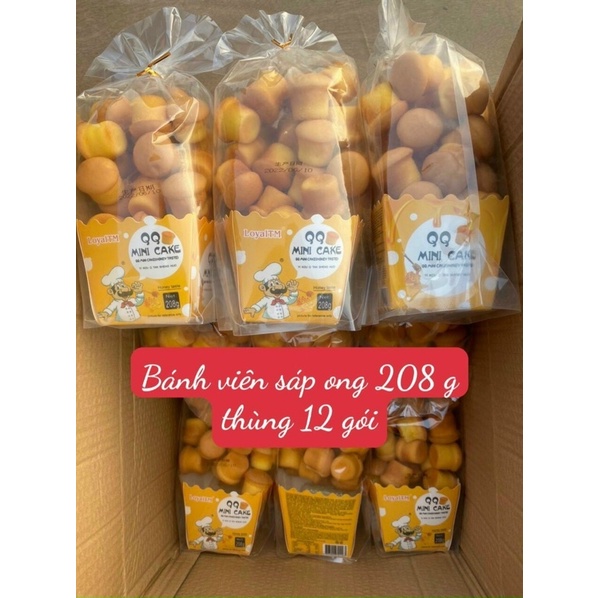 BÁNH BÔNG LAN VIÊN SÁP ONG MINI LOYAL TM QQ MINI CAKE 208G - bánh ăn sáng - ăn vặt