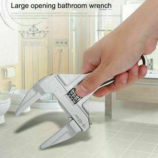 Adjustable Spanner Reliable Tool Silver Dismounting Installing Short handle Wrench Wide Jaw Opening High quality