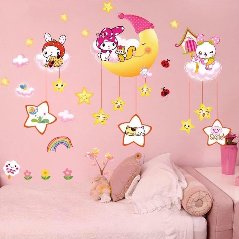DECAL TRANG TRí phòng khách, phòng ngủ , spa,phong cho be ,có keo dán sẵn chỉ cần bóc dán.