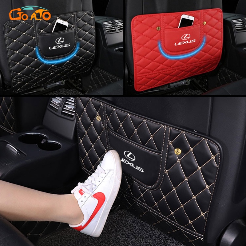 GTIOATO Tấm Bảo Vệ Lưng Ghế Oto Da Bảo Vệ Lưng Ghế Tấm Ốp Lưng Ghế Ô Tô MiếNg LóT ChốNg ThấM TúI Treo Đồ Sau Ghế Ô Tô Trang Trí NộI ThấT Ô Tô Cho Lexus NX RX300 GS350 RX330 UX RX350 IS300 IS ES200 ES300H ES LS460 RX270 IS250 UX200 GS