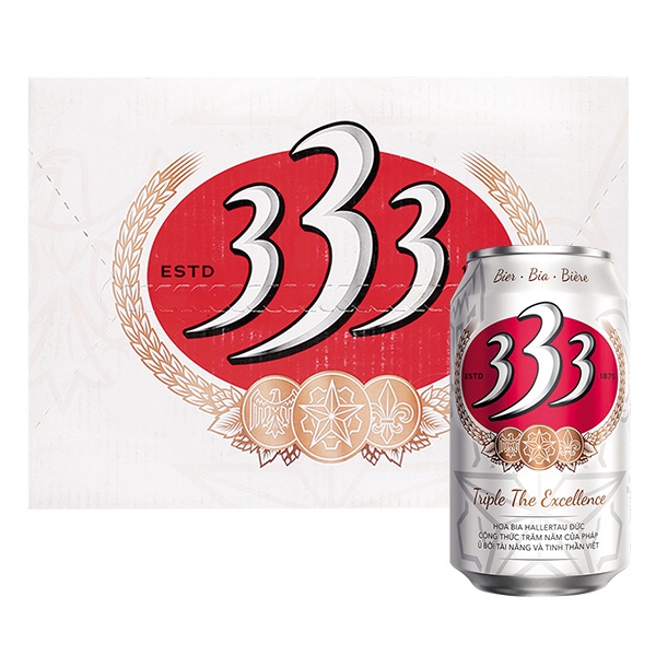 Bia 333 Thùng 24 Lon 330Ml