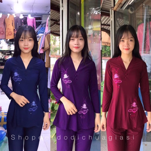 Đồ Lam Đi Chùa # Mẫu Lở Cách Tân# Đồ Bộ Nữ # Quần Áo Nữ# Vải Thun