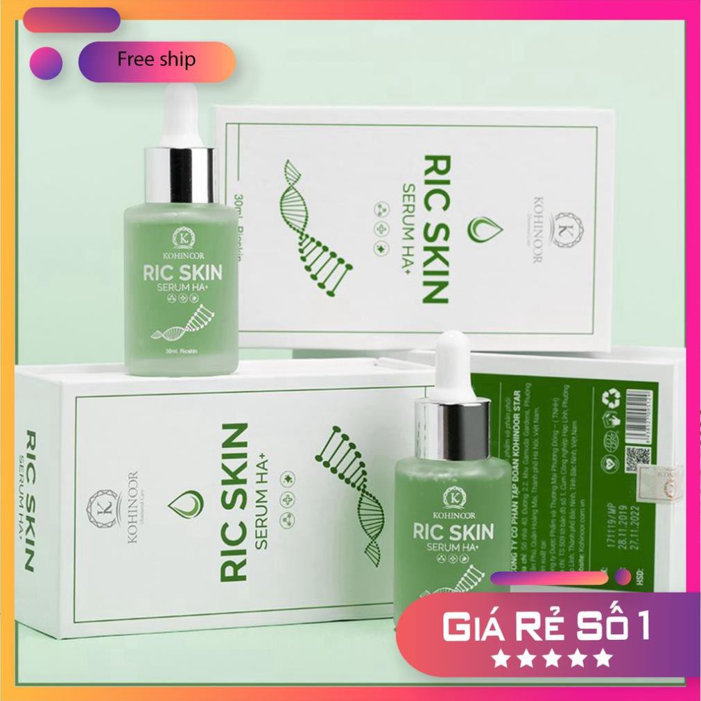 [𝑭𝑹𝑬𝑬𝑺𝑯𝑰𝑷] - ✦ CAO CẤP ✦ - SERUM RIC SKIN LOẠI BỎ MUN, NÁM, TÀN NHAN, DƯỠNG TRẮNG DA