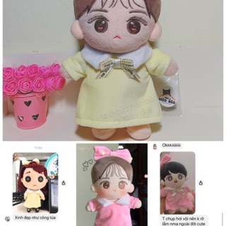 Váy + nơ cho doll
