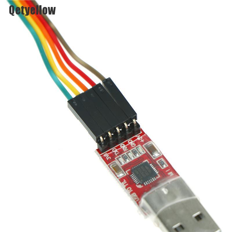 Qetyellow 1pc CP2102 Module USB to TTL Serial Converter UART STC Download 5pcs Cable