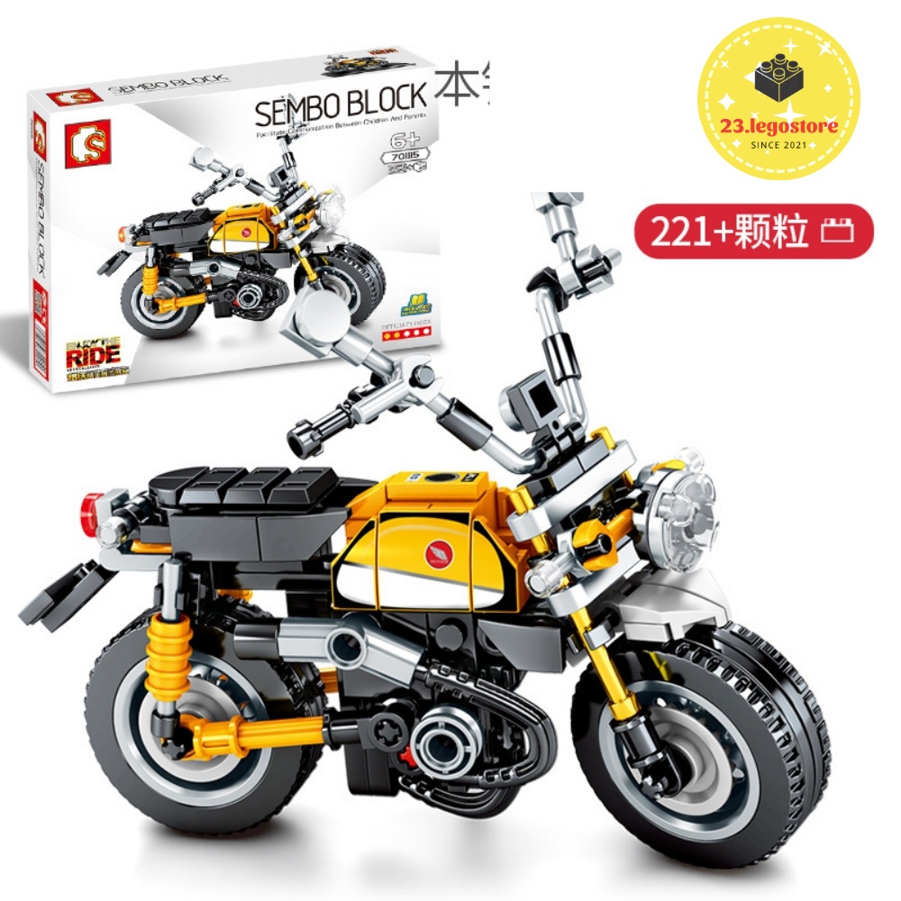 Bộ đồ chơi lắp ghép lego Xe Moto Phân khối lớn mini siêu cool cho bé trai, Bộ đồ chơi lắp ráp xe máy motor