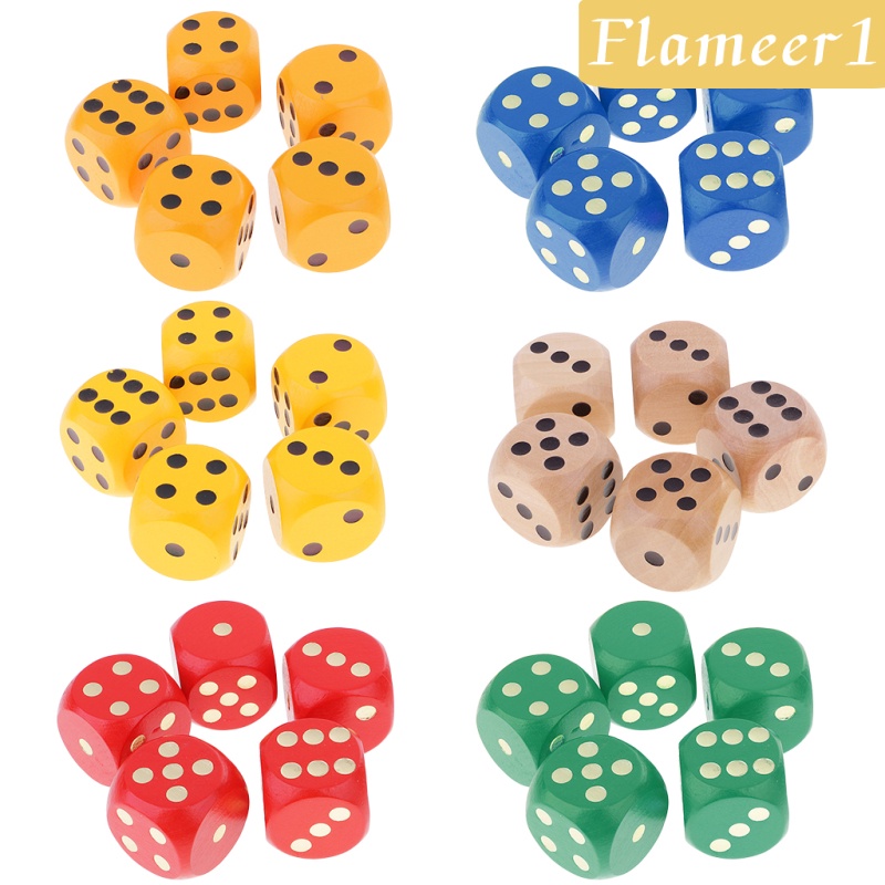 Set 1 / 5 Khối Xúc Xắc D6 Góc Tròn Đồ Chơi Cho Trẻ Em