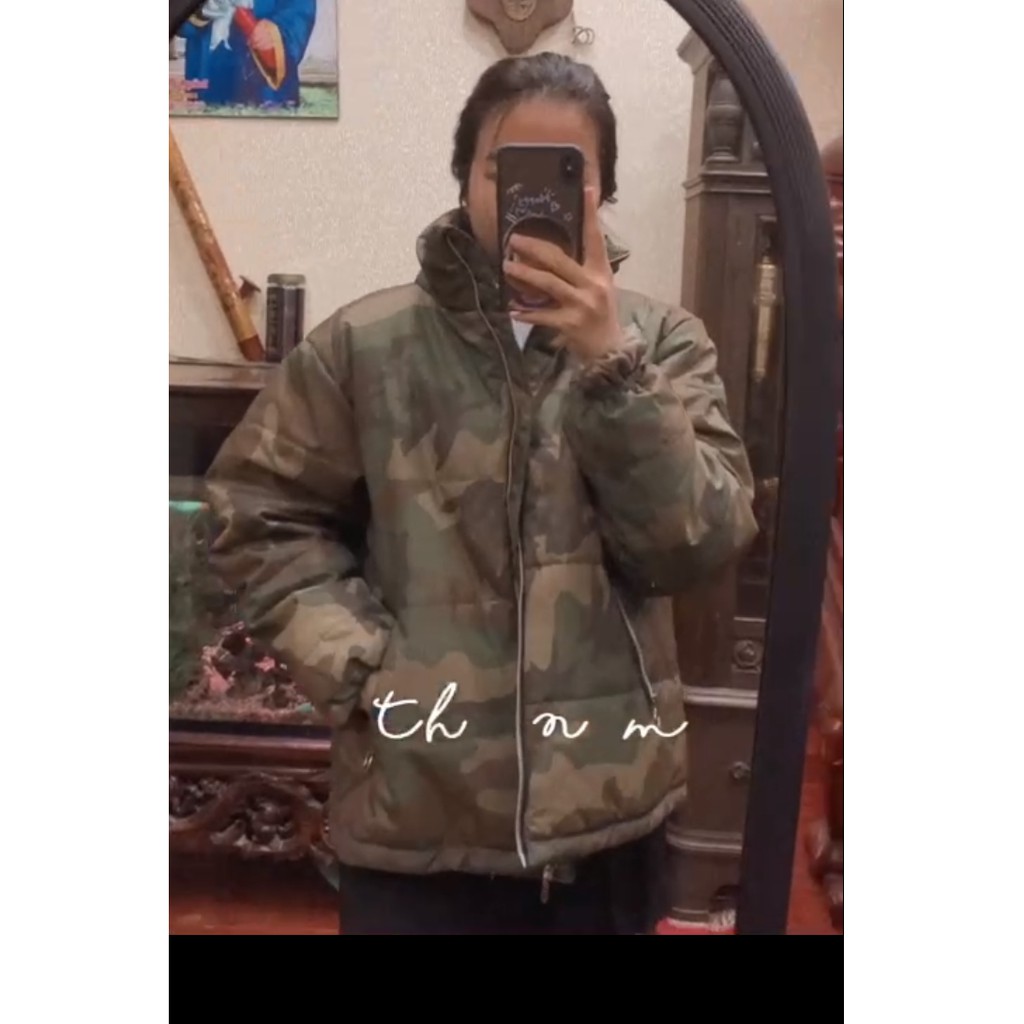 ÁO TÍ NGOAN PHAO QUILTED CAMO