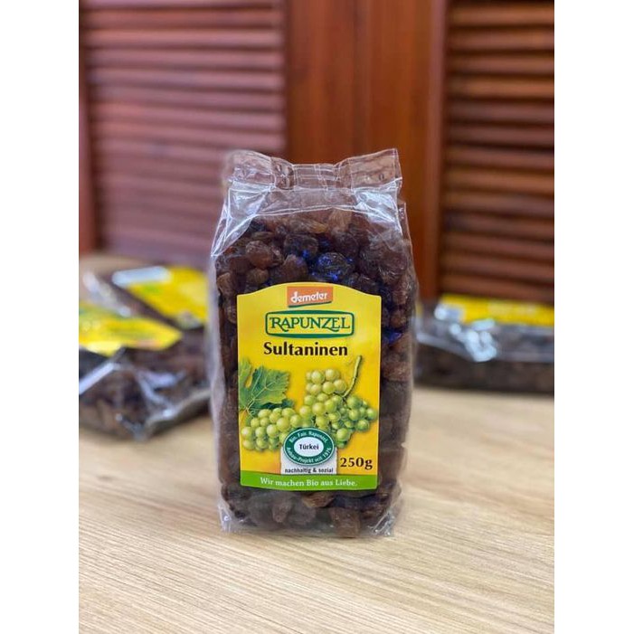 Nho khô hữu cơ Rapunzel 250gr và 500gr