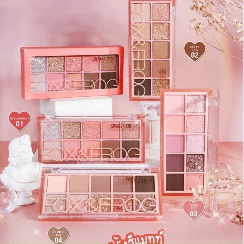 Phấn Mắt Sivanna Fox &amp; Frog 10 Ô Colors Eyeshadow Palette HF158 Thái Lan